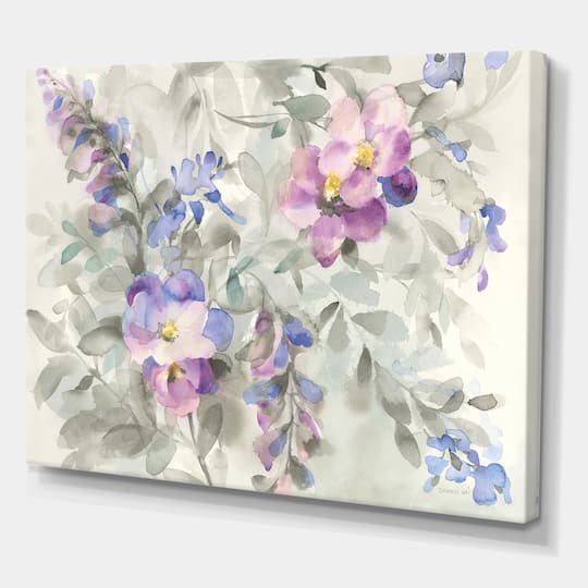 Designart - Garden Dreams Flower - Traditional Gallery-wrapped Canvas